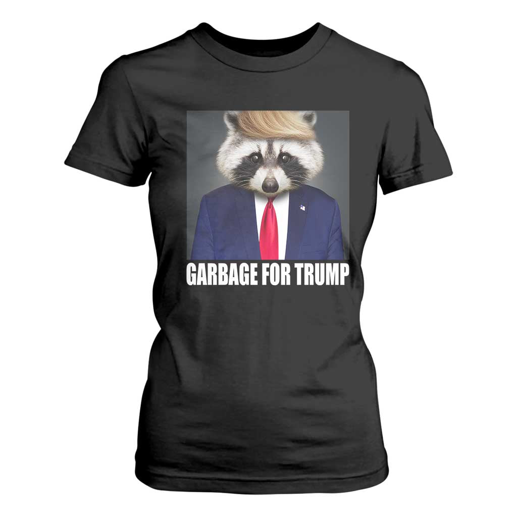 Funny Raccoon Garbage For Trump 2024 T Shirt For Women TS10 Black Print Your Wear