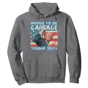 Trump 2024 Election Hoodie Proud To Be Garbage Vote Trump President TS10 Charcoal Print Your Wear