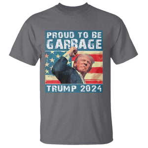Trump 2024 Election T Shirt Proud To Be Garbage Vote Trump President TS10 Charcoal Print Your Wear