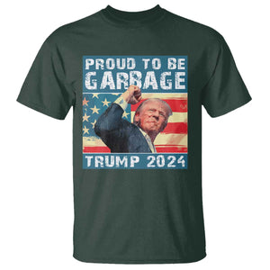 Trump 2024 Election T Shirt Proud To Be Garbage Vote Trump President TS10 Dark Forest Green Print Your Wear