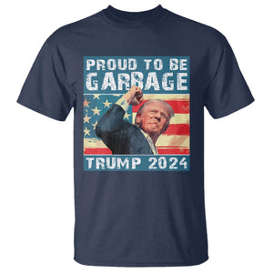 Trump 2024 Election T Shirt Proud To Be Garbage Vote Trump President TS10 Navy Print Your Wear