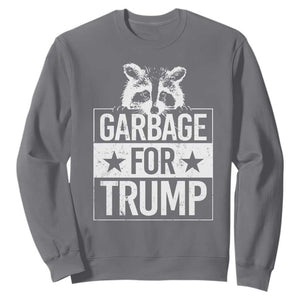 Trump 2024 Election Sweatshirt Proud To Be Garbage Vote Trump Take America Back TS10 Charcoal Print Your Wear