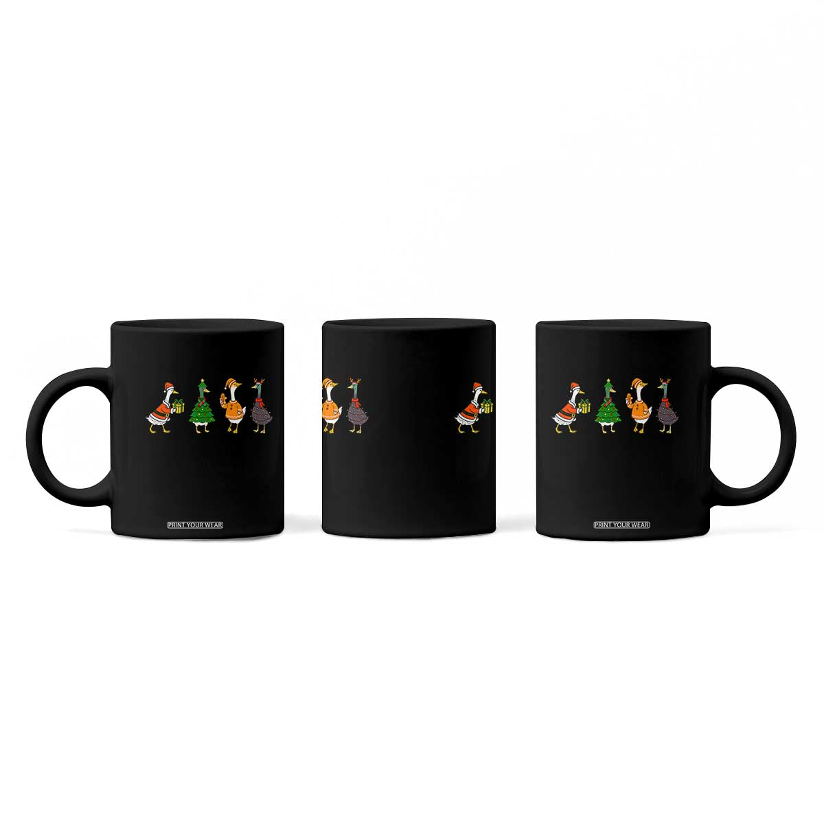 Christmas Ducks Coffee Mug Funny Animals Farm Lover Gift Xmas Light TS10 Print Your Wear