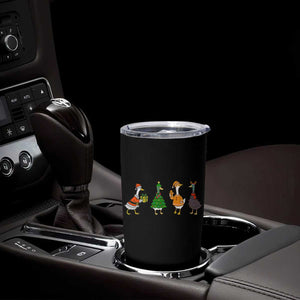 Christmas Ducks Tumbler Cup Funny Animals Farm Lover Gift Xmas Light TS10 Print Your Wear