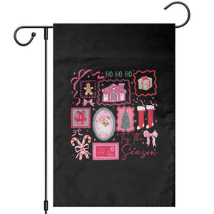 Pink Christmas Garden Flag Old Xmas Vintage Pink Santa Claus TS10 Black Print Your Wear