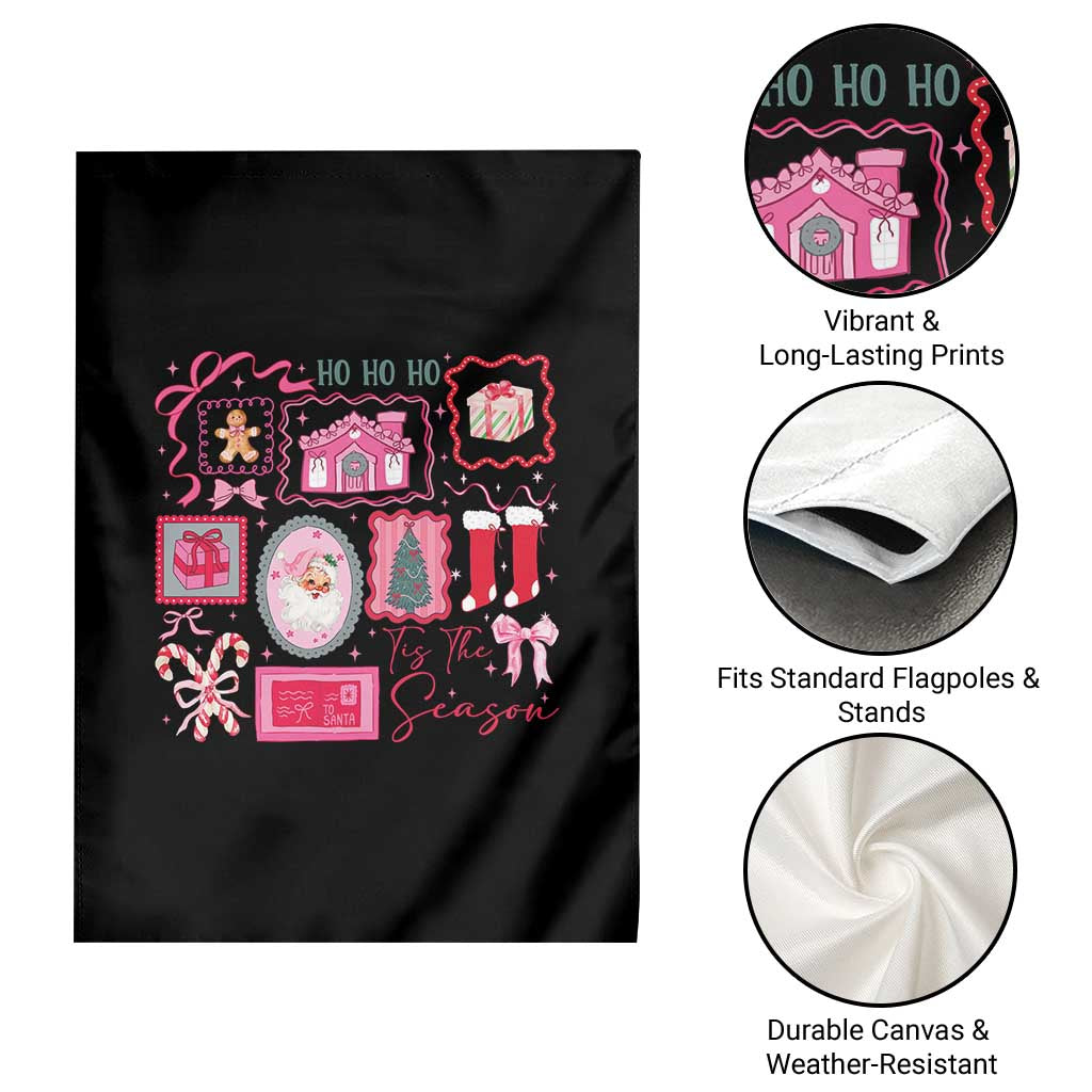 Pink Christmas Garden Flag Old Xmas Vintage Pink Santa Claus TS10 Print Your Wear