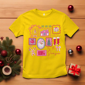 Pink Christmas T Shirt Old Xmas Vintage Pink Santa Claus TS10 Daisy Print Your Wear
