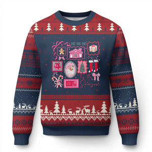 Pink Xmas Ugly Christmas Sweater Old Xmas Vintage Pink Santa Claus TS10 Navy Red Print Your Wear