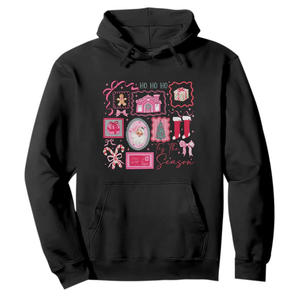 Pink Christmas Hoodie Old Xmas Vintage Pink Santa Claus TS10 Black Print Your Wear