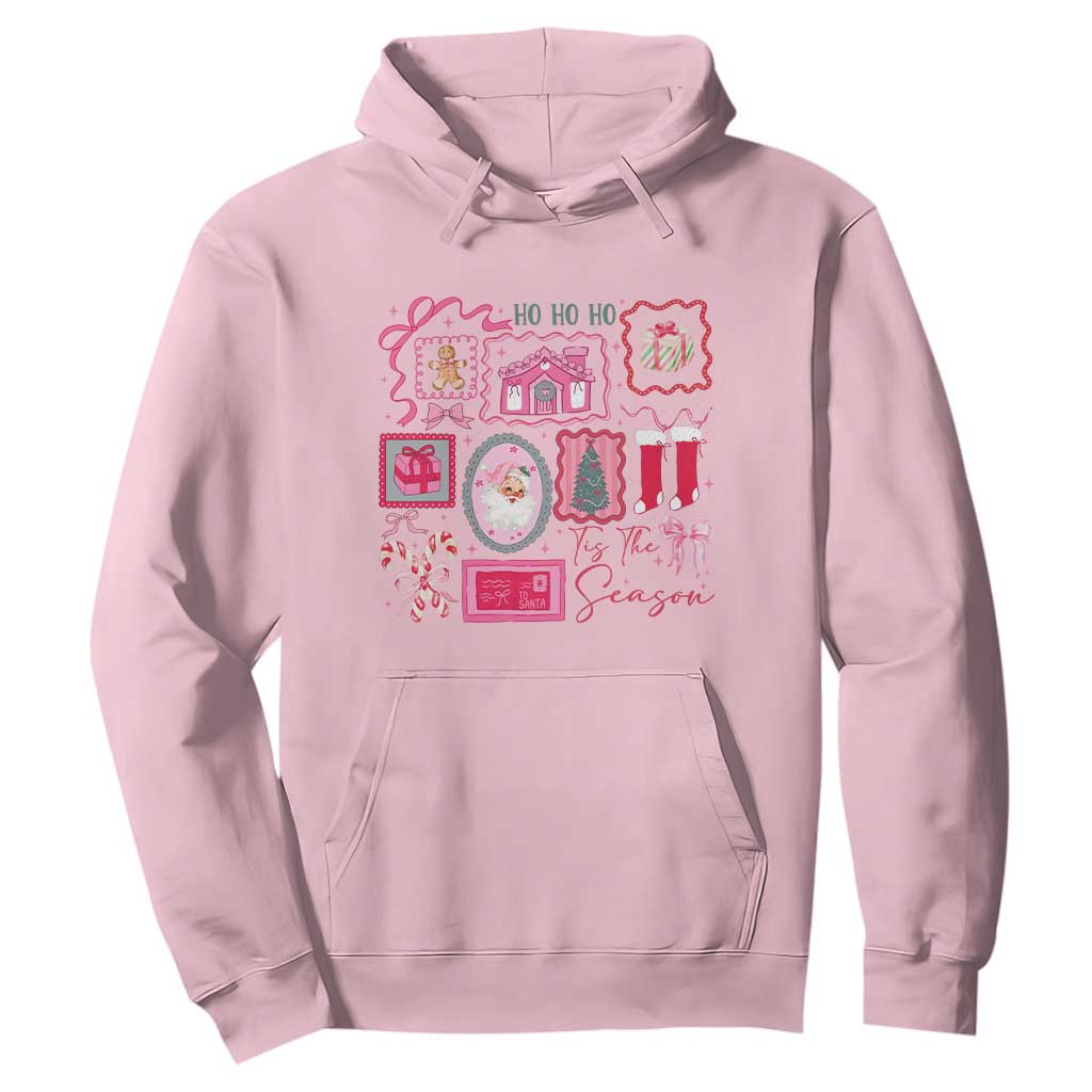 Pink Christmas Hoodie Old Xmas Vintage Pink Santa Claus TS10 Light Pink Print Your Wear