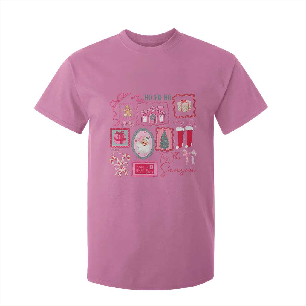 Pink Christmas T Shirt For Kid Old Xmas Vintage Pink Santa Claus TS10 Azalea Print Your Wear