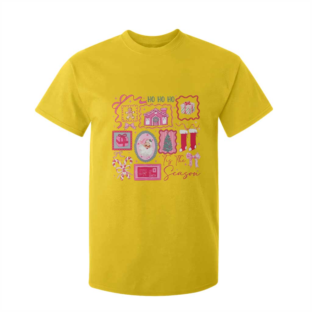 Pink Christmas T Shirt For Kid Old Xmas Vintage Pink Santa Claus TS10 Daisy Print Your Wear