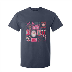 Pink Christmas T Shirt For Kid Old Xmas Vintage Pink Santa Claus TS10 Navy Print Your Wear