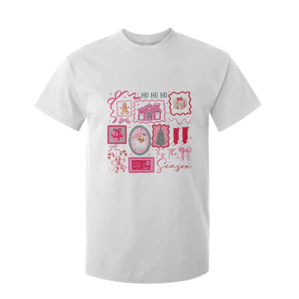 Pink Christmas T Shirt For Kid Old Xmas Vintage Pink Santa Claus TS10 White Print Your Wear