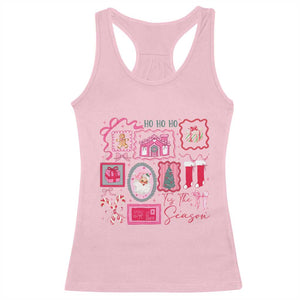 Pink Christmas Racerback Tank Top Old Xmas Vintage Pink Santa Claus TS10 Light Pink Print Your Wear