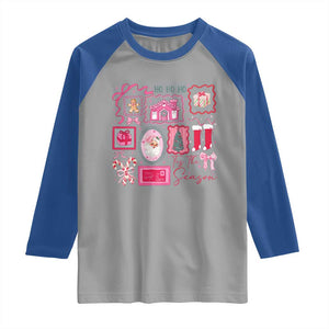 Pink Christmas Raglan Shirt Old Xmas Vintage Pink Santa Claus TS10 Sport Gray Royal Print Your Wear