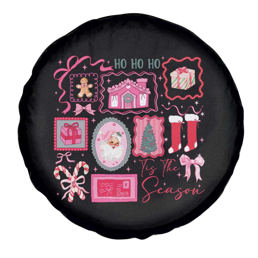 Pink Christmas Spare Tire Cover Old Xmas Vintage Pink Santa Claus TS10 Print Your Wear