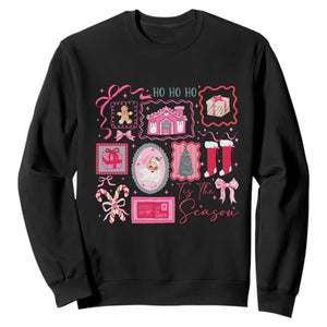 Pink Christmas Sweatshirt Old Xmas Vintage Pink Santa Claus TS10 Black Print Your Wear