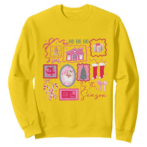 Pink Christmas Sweatshirt Old Xmas Vintage Pink Santa Claus TS10 Daisy Print Your Wear