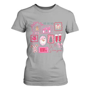 Pink Christmas T Shirt For Women Old Xmas Vintage Pink Santa Claus TS10 Sport Gray Print Your Wear