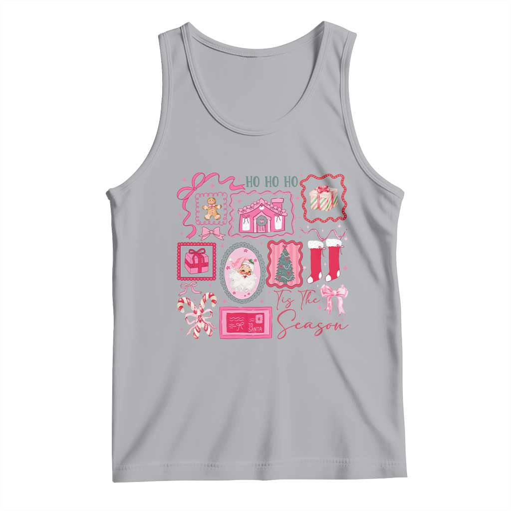 Pink Christmas Tank Top Old Xmas Vintage Pink Santa Claus TS10 Athletic Heather Print Your Wear