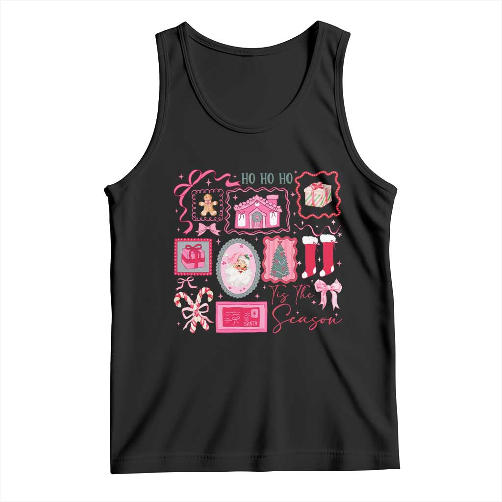 Pink Christmas Tank Top Old Xmas Vintage Pink Santa Claus TS10 Black Print Your Wear