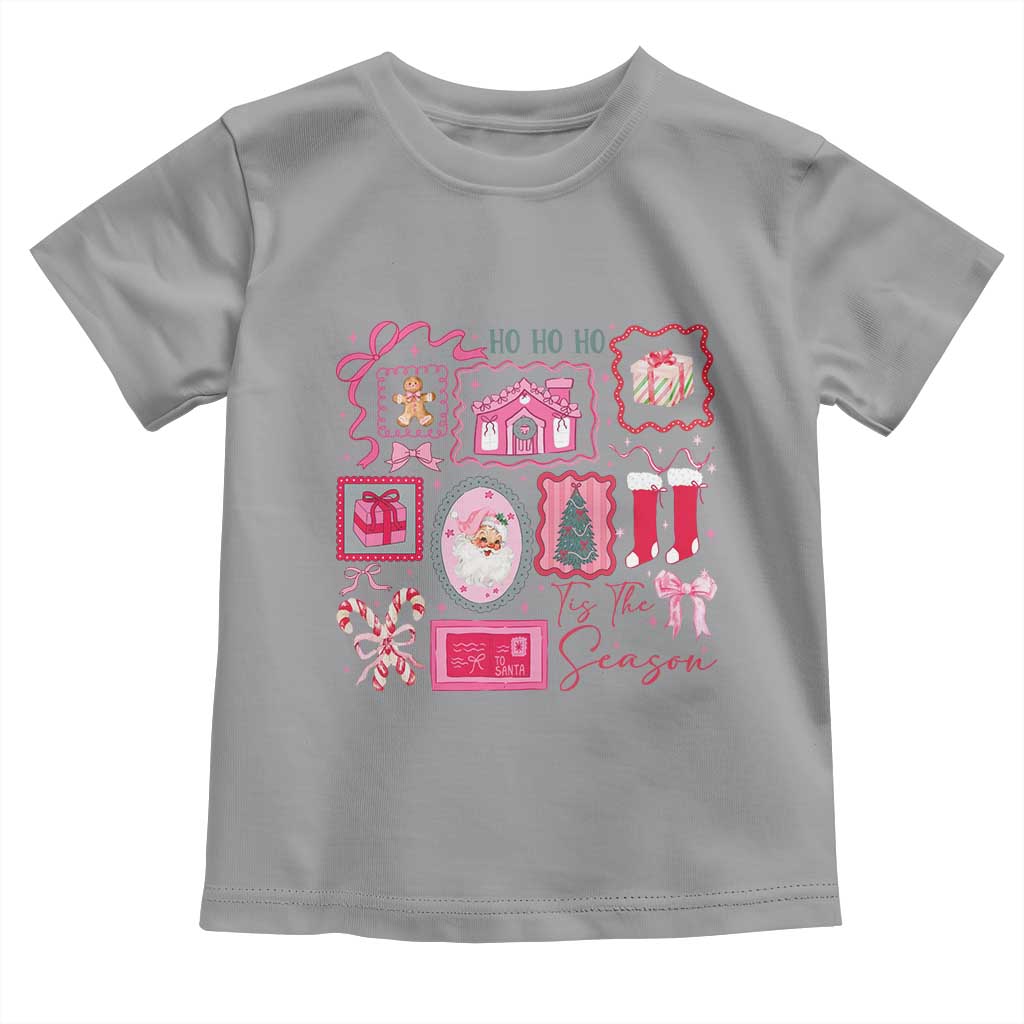 Pink Christmas Toddler T Shirt Old Xmas Vintage Pink Santa Claus TS10 Sport Gray Print Your Wear