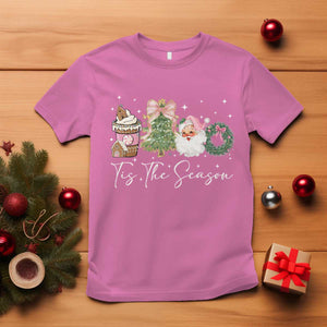 Christmas Tis The Season T Shirt Cute Winter Old Xmas Vintage Pink Santa Claus TS10 Azalea Print Your Wear