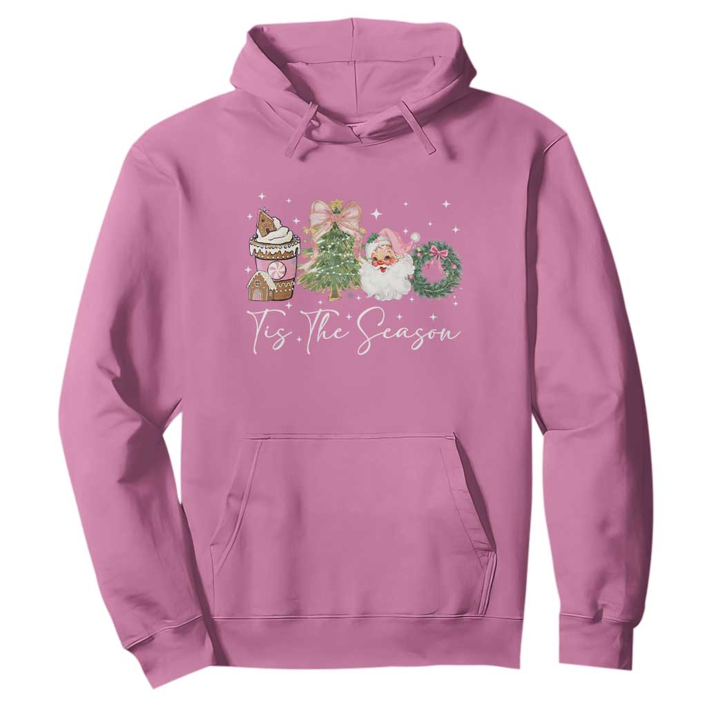 Christmas Tis The Season Hoodie Cute Winter Old Xmas Vintage Pink Santa Claus TS10 Azalea Print Your Wear