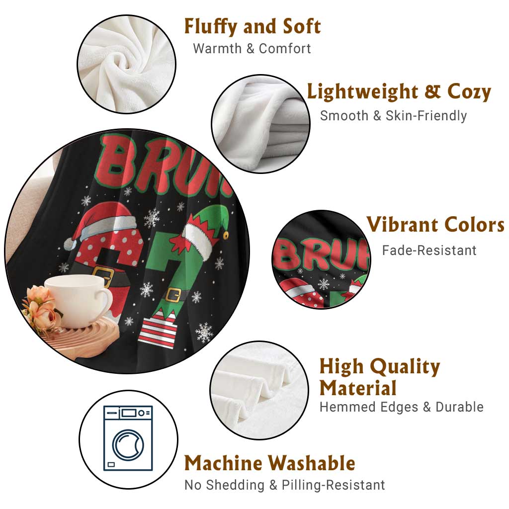 67 Christmas Throw Blanket Six Seven Bruh Funny Boys Kids Meme Pajamas Gen Alpha Slang TS10 Print Your Wear