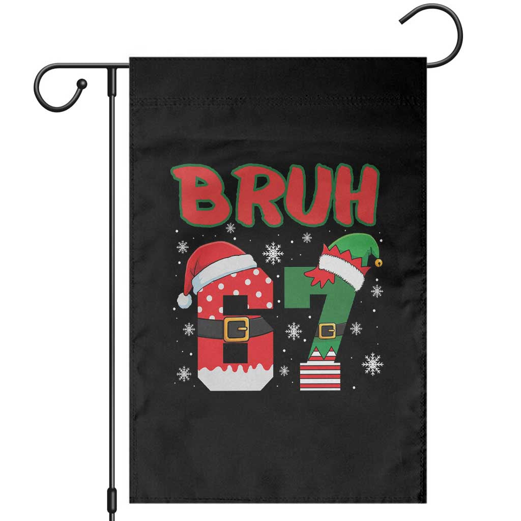 67 Christmas Garden Flag Six Seven Bruh Funny Boys Kids Meme Pajamas Gen Alpha Slang TS10 Black Print Your Wear