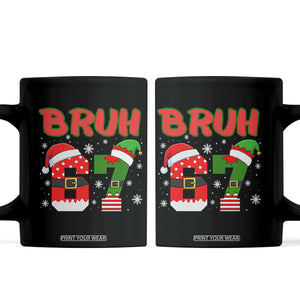 67 Christmas Coffee Mug Six Seven Bruh Funny Boys Kids Meme Pajamas Gen Alpha Slang TS10 Black Print Your Wear