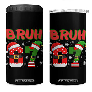 67 Christmas 4 in 1 Can Cooler Tumbler Six Seven Bruh Funny Boys Kids Meme Pajamas Gen Alpha Slang TS10 One Size: 16 oz Black Print Your Wear