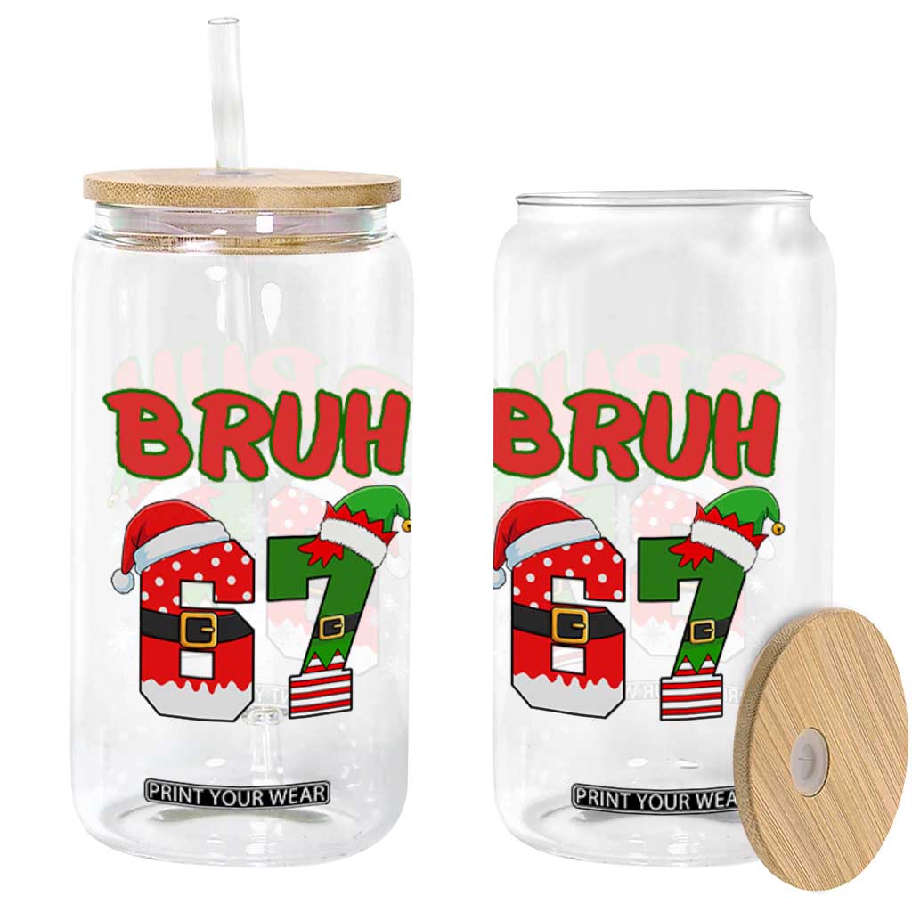 67 Christmas Glass Can Six Seven Bruh Funny Boys Kids Meme Pajamas Gen Alpha Slang TS10 Print Your Wear