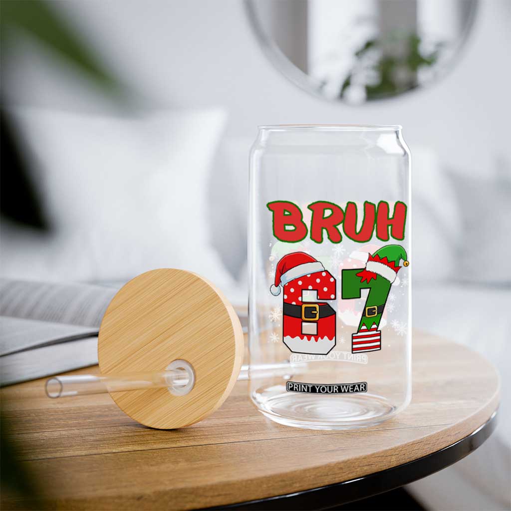 67 Christmas Glass Can Six Seven Bruh Funny Boys Kids Meme Pajamas Gen Alpha Slang TS10 Print Your Wear