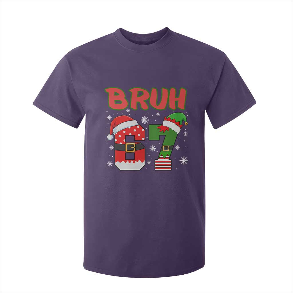 67 Christmas T Shirt For Kid Six Seven Bruh Funny Boys Kids Meme Pajamas Gen Alpha Slang TS10 Purple Print Your Wear