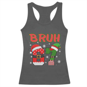 67 Christmas Racerback Tank Top Six Seven Bruh Funny Boys Kids Meme Pajamas Gen Alpha Slang TS10 Dark Heather Print Your Wear