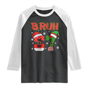 67 Christmas Raglan Shirt Six Seven Bruh Funny Boys Kids Meme Pajamas Gen Alpha Slang TS10 Black White Print Your Wear