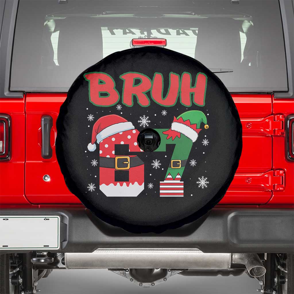 67 Christmas Spare Tire Cover Six Seven Bruh Funny Boys Kids Meme Pajamas Gen Alpha Slang TS10 Black Print Your Wear