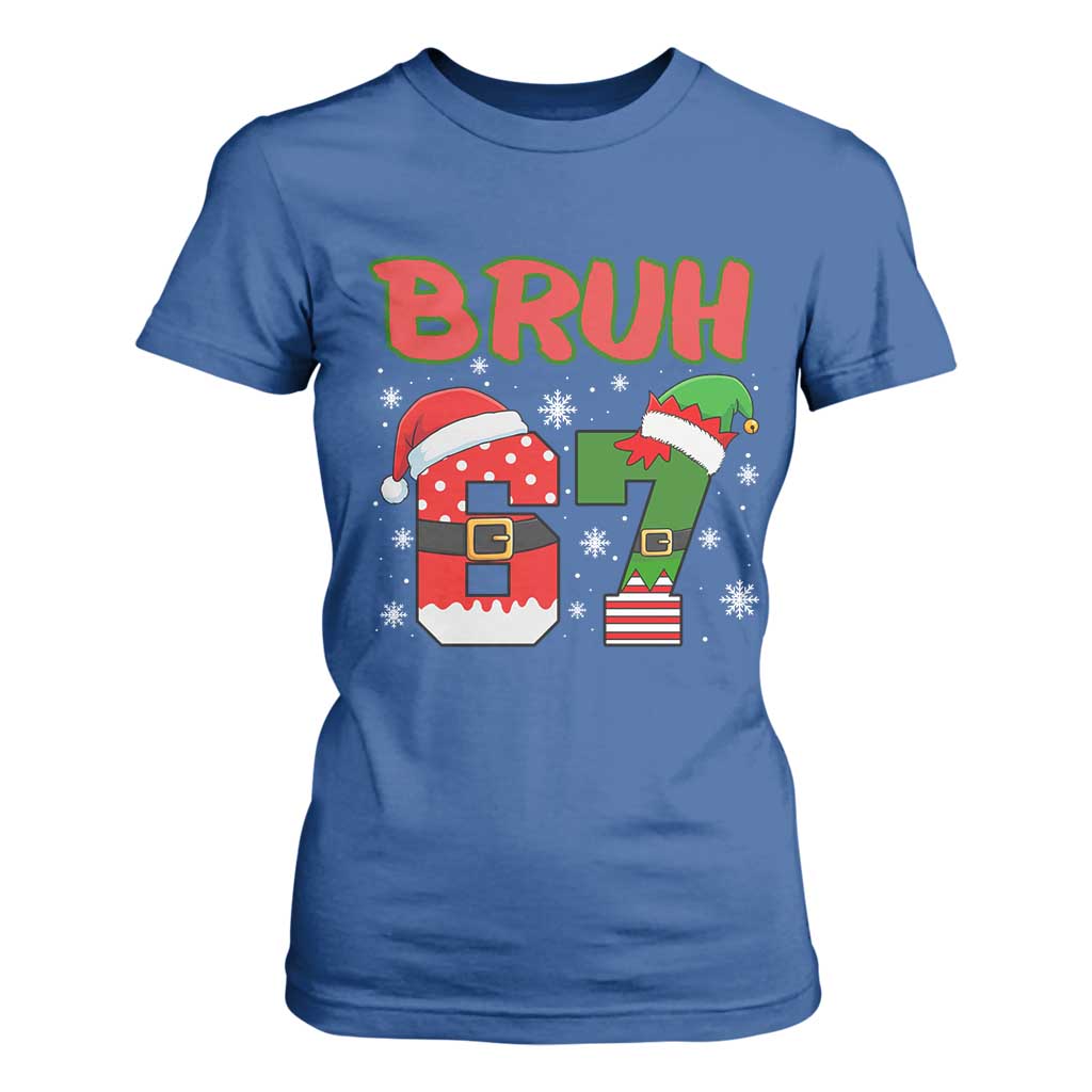 67 Christmas T Shirt For Women Six Seven Bruh Funny Boys Kids Meme Pajamas Gen Alpha Slang TS10 Royal Blue Print Your Wear