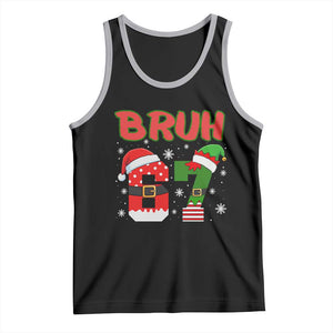 67 Christmas Tank Top Six Seven Bruh Funny Boys Kids Meme Pajamas Gen Alpha Slang TS10 Black Athletic Heather Print Your Wear