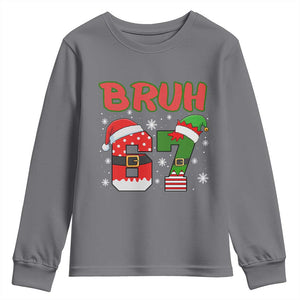 67 Christmas Youth Sweatshirt Six Seven Bruh Funny Boys Kids Meme Pajamas Gen Alpha Slang TS10 Charcoal Print Your Wear