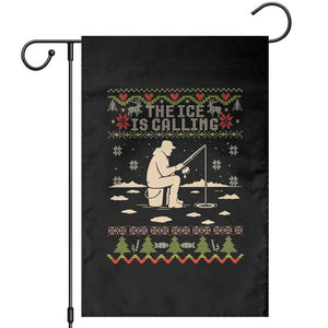 Funny Christmas Ice Fishing Garden Flag Merry Fishmas Fish Fishing Ugly Xmas TS10 Black Print Your Wear