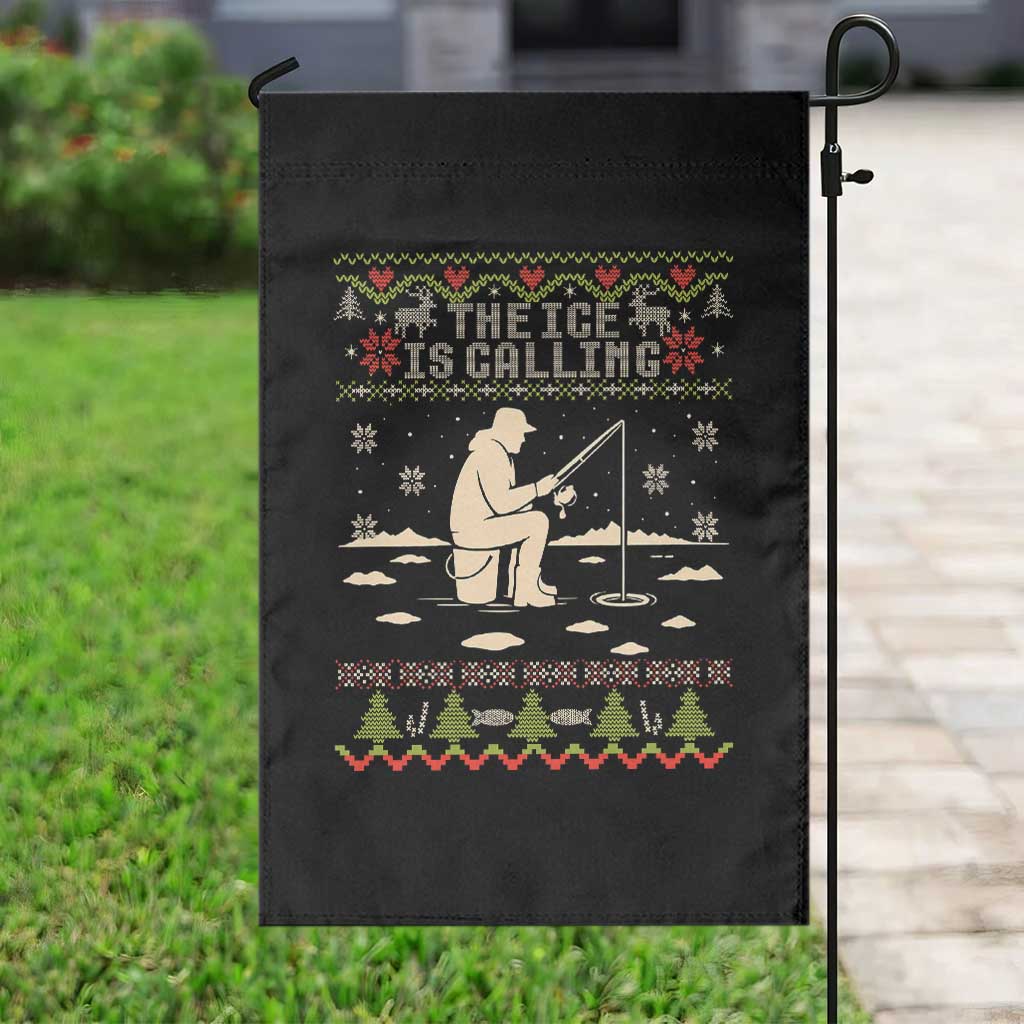 Funny Christmas Ice Fishing Garden Flag Merry Fishmas Fish Fishing Ugly Xmas TS10 Print Your Wear