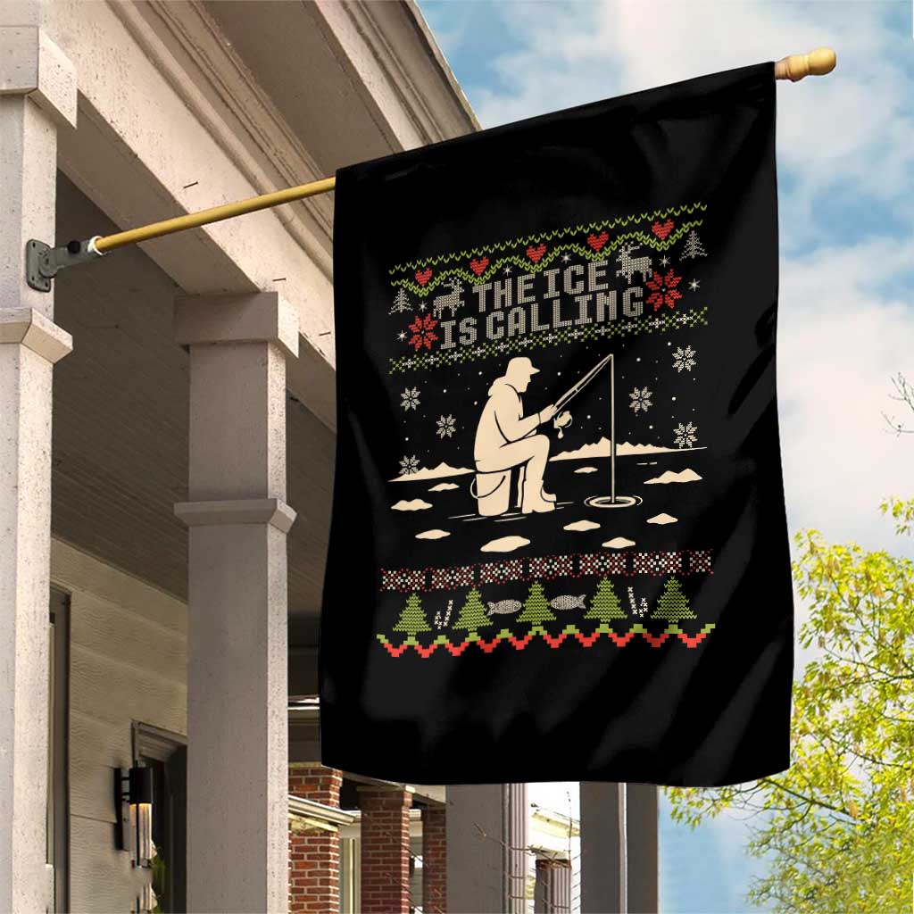 Funny Christmas Ice Fishing Garden Flag Merry Fishmas Fish Fishing Ugly Xmas TS10 Print Your Wear