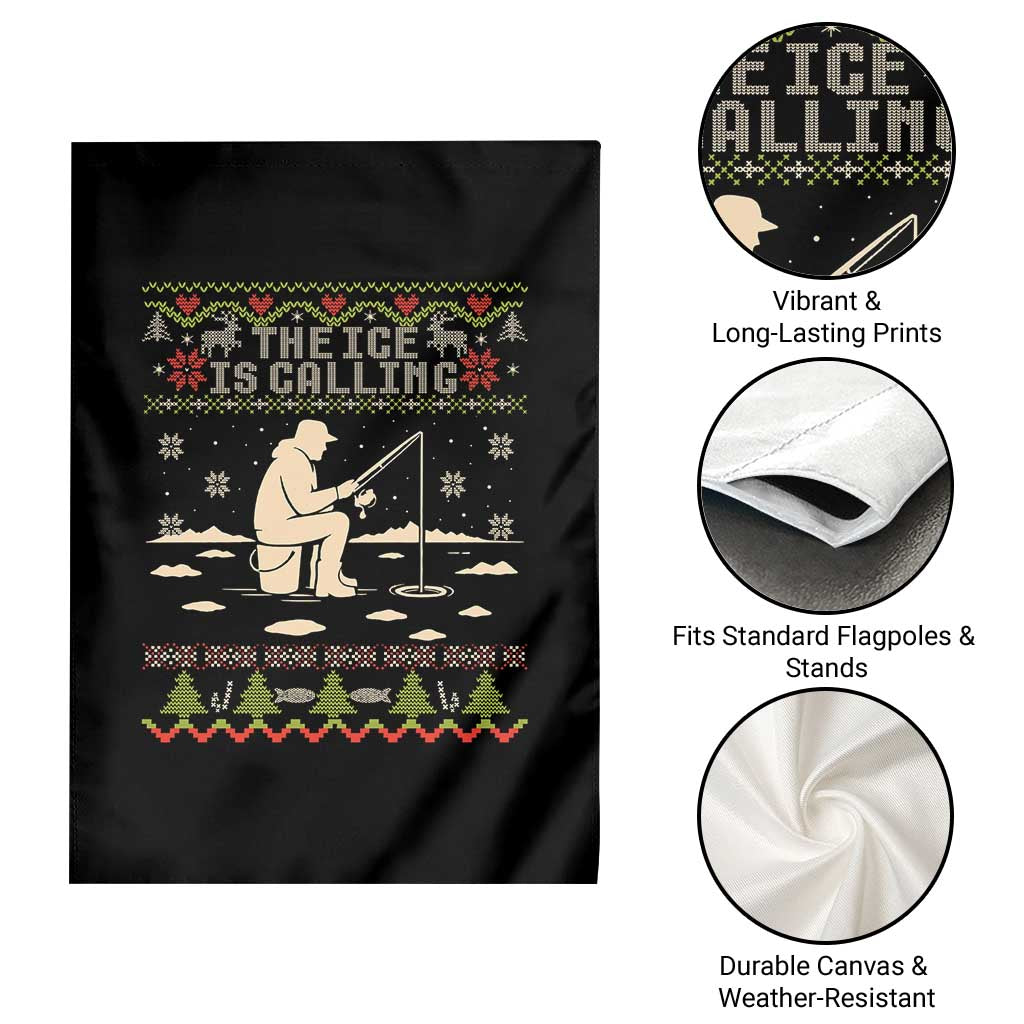 Funny Christmas Ice Fishing Garden Flag Merry Fishmas Fish Fishing Ugly Xmas TS10 Print Your Wear