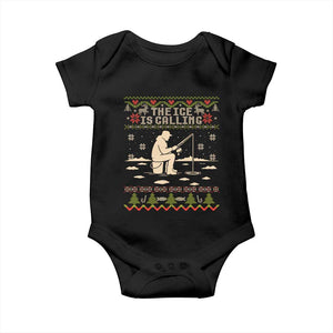 Funny Christmas Ice Fishing Baby Onesie Merry Fishmas Fish Fishing Ugly Xmas TS10 Black Print Your Wear