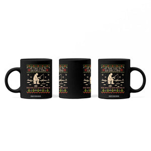 Funny Christmas Ice Fishing Coffee Mug Merry Fishmas Fish Fishing Ugly Xmas TS10 Print Your Wear