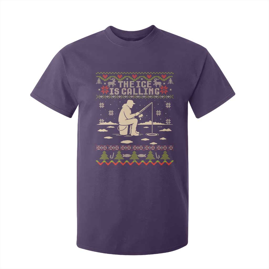 Funny Christmas Ice Fishing T Shirt For Kid Merry Fishmas Fish Fishing Ugly Xmas TS10 Purple Print Your Wear