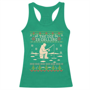 Funny Christmas Ice Fishing Racerback Tank Top Merry Fishmas Fish Fishing Ugly Xmas TS10 Irish Green Print Your Wear